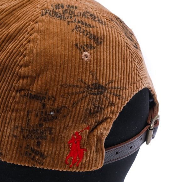 NWT Polo Ralph Lauren PRL Tiger Corduroy Brown Baseball Hat Cap - Picture 6 of 10